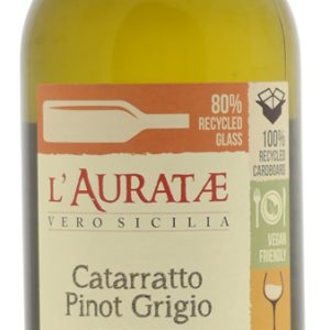 afbeelding van de l'Auratae Catarratto Pinot Grigio wijnfles.